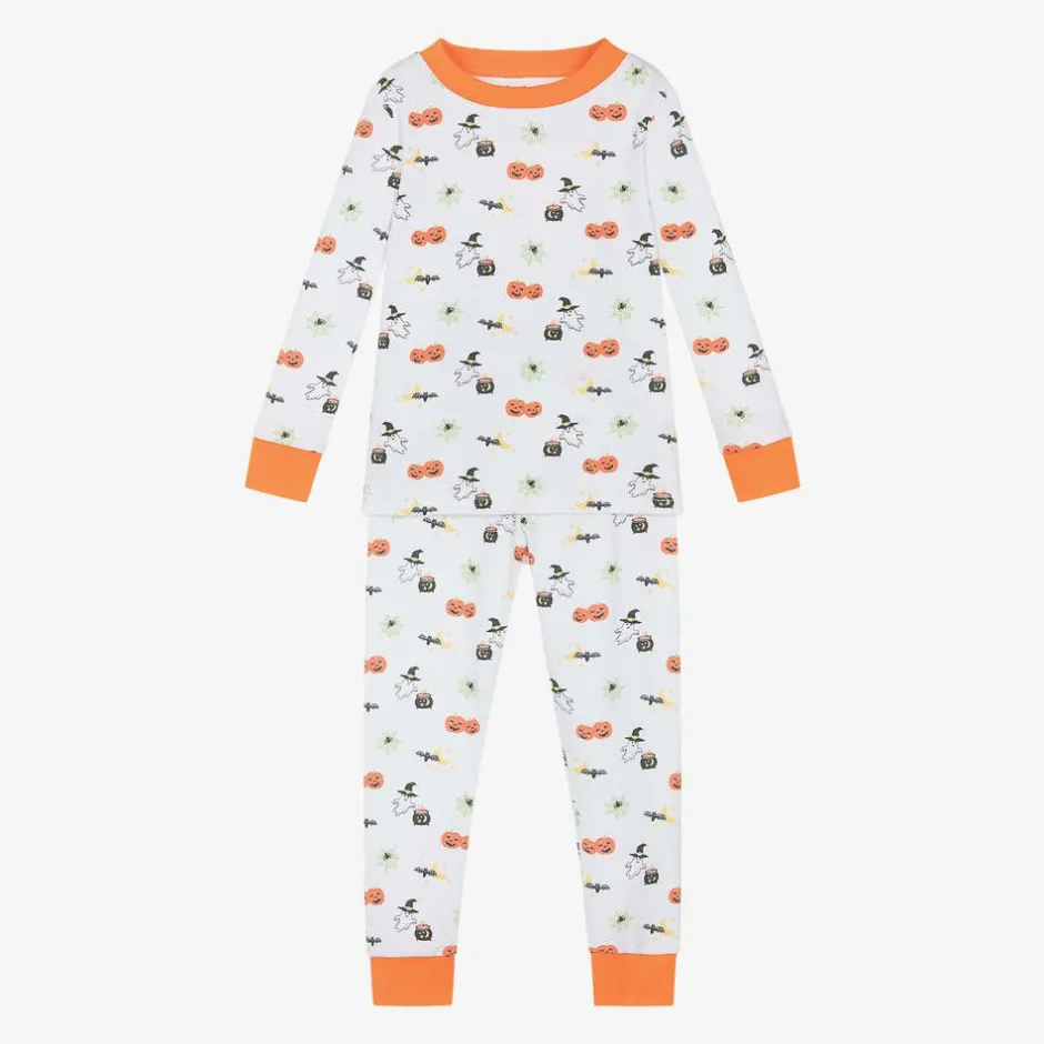 Kissy Kissy White Pima Cotton Halloween Happenings Pyjamas New