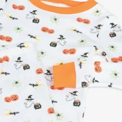 Kissy Kissy White Pima Cotton Halloween Happenings Pyjamas New