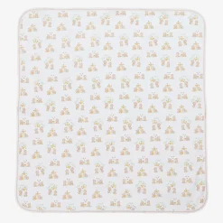 Kissy Kissy White Pima Cotton Honey Bear Cubs Blanket (73cm) Best