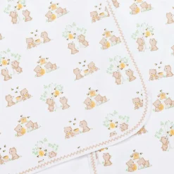 Kissy Kissy White Pima Cotton Honey Bear Cubs Blanket (73cm) Best
