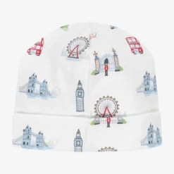 Kissy Kissy White Pima Cotton London Getaway Hat Online