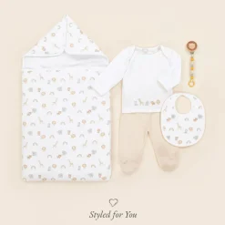 Kissy Kissy White Pima Cotton Safari Squad Nest Best