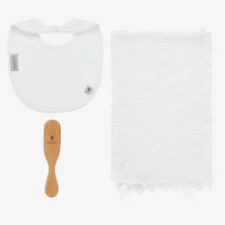 G.H.Hurt amp; Son White Shawl & Bib Baby Gift Set Hot