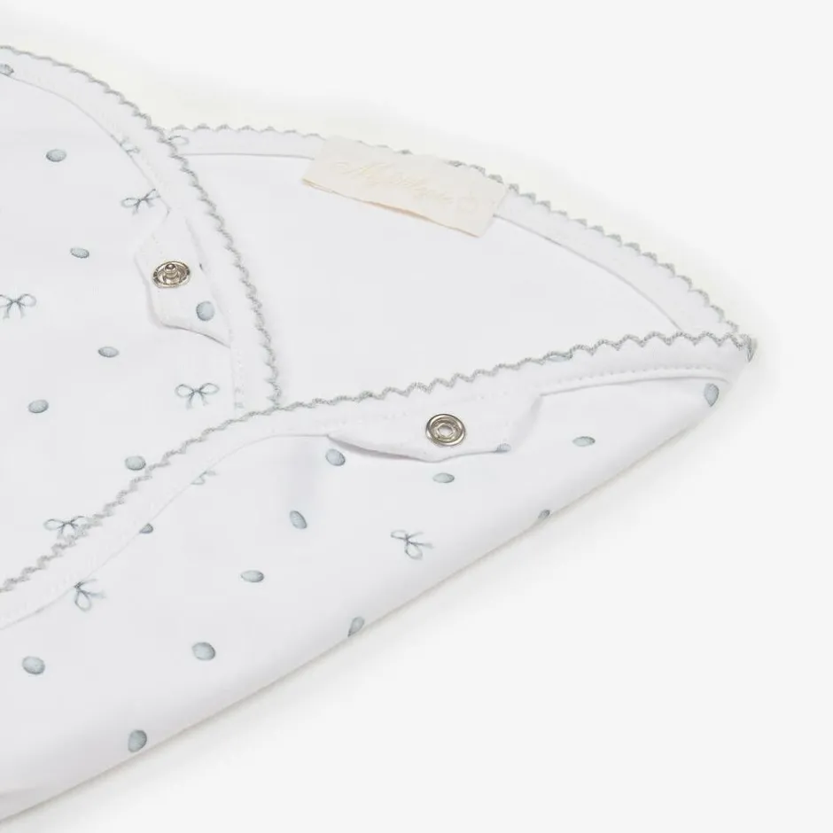 My Little Pie White Supima Cotton Silver Moon Muslin (60cm) Clearance