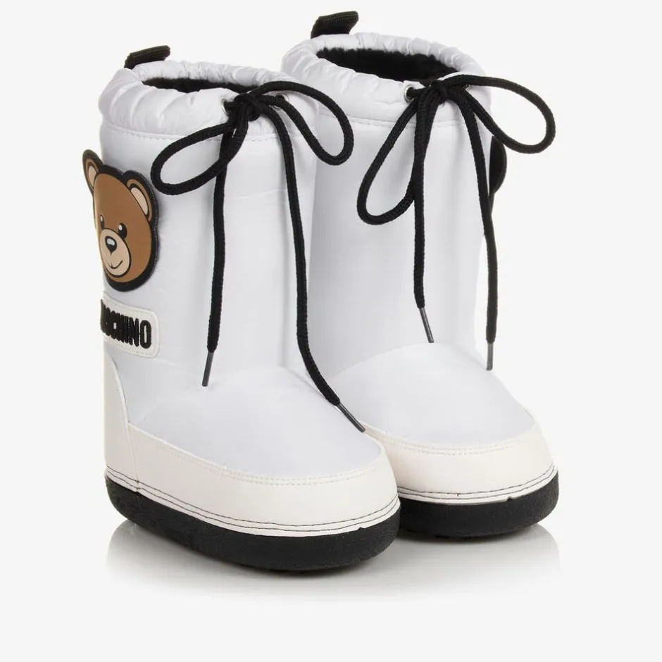 Moschino White Teddy Bear Snow Boots Discount