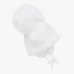 Sätila of Sweden White Tuva Giant Pom-Pom Hat Clearance