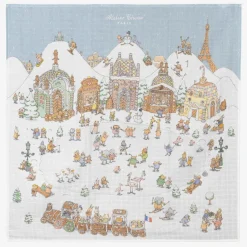 Atelier Choux Paris White Winter Swaddle (97cm) Clearance