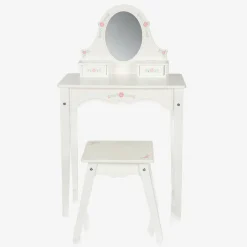 Bigjigs White Wooden Dressing Table & Stool Set (95cm) Outlet