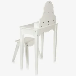 Bigjigs White Wooden Dressing Table & Stool Set (95cm) Outlet
