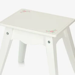 Bigjigs White Wooden Dressing Table & Stool Set (95cm) Outlet