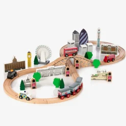 Bigjigs Wooden City of London Train Set (104cm) Online