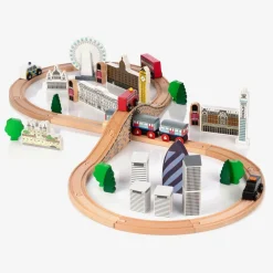 Bigjigs Wooden City of London Train Set (104cm) Online