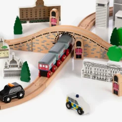 Bigjigs Wooden City of London Train Set (104cm) Online