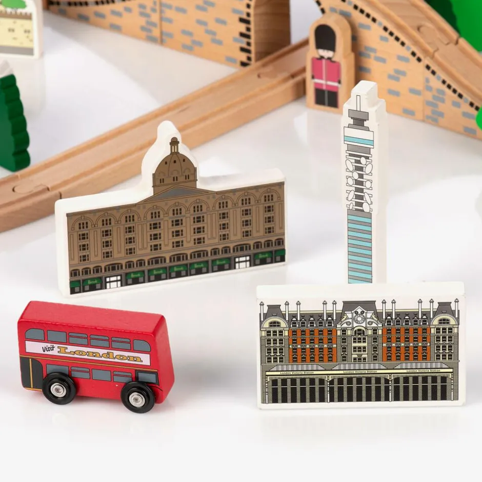 Bigjigs Wooden City of London Train Set (104cm) Online