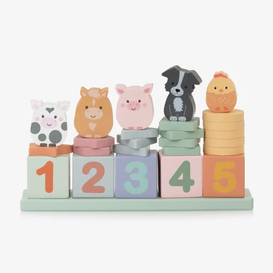 Orange Tree Toys Wooden Farmyard Animal Counting Game (25cm) Sale