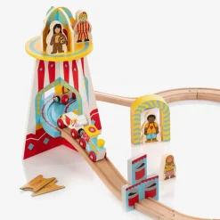 Bigjigs Wooden Fun Fair Train Set (90cm) Outlet