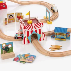 Bigjigs Wooden Fun Fair Train Set (90cm) Outlet