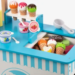 Bigjigs Wooden Ice Cream Cart Play Set (100cm) Discount