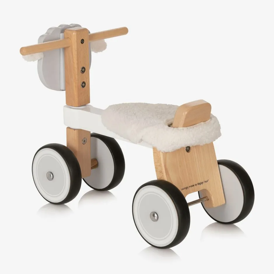 Bigjigs Wooden Ride-On Sheep (45cm) New