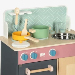 Bigjigs Wooden Simply Scandi Kitchen Play Set (60cm) New