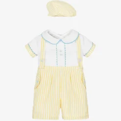 Beau KiD Yellow & White Shorts Set Outlet