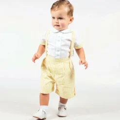 Beau KiD Yellow & White Shorts Set Outlet