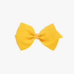 Bowtique London Yellow Bow Hair Clip (10cm) Yellowgold Best