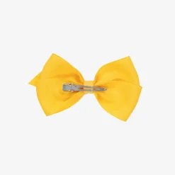 Bowtique London Yellow Bow Hair Clip (10cm) Yellowgold Best