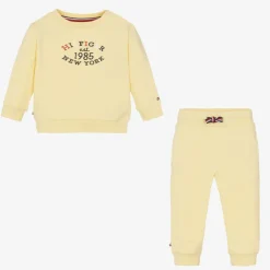 Tommy Hilfiger Yellow Cotton Baby Tracksuit