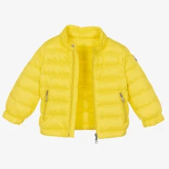Moncler Enfant Yellow Down Padded Acorus Puffer Jacket