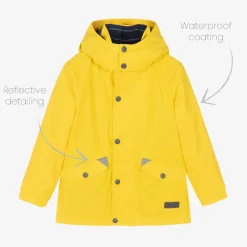 Mitty James Yellow Hooded Waterproof Raincoat Outlet