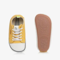Tip Toey Joey Yellow Leather First Walker Trainers Online