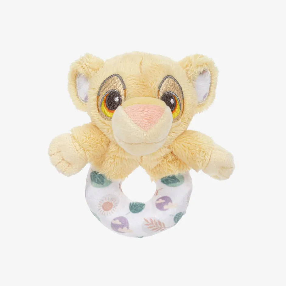 Rainbow Designs Yellow Plush Simba Ring Rattle Toy (11cm) Discount