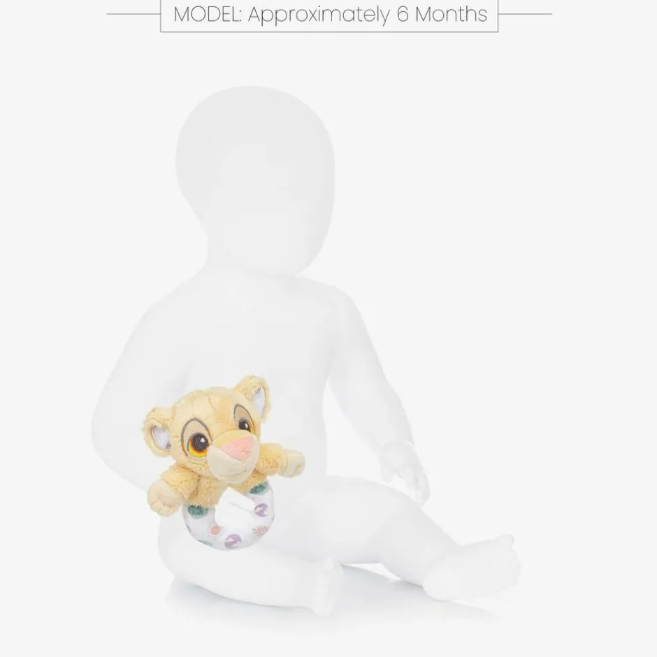 Rainbow Designs Yellow Plush Simba Ring Rattle Toy (11cm) Discount