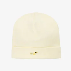 Kissy Kissy Yellow Striped Pima Cotton Bee Hive Baby Hat