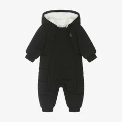 Calvin Klein Baby Boys Black Monogram Snowsuit Sale