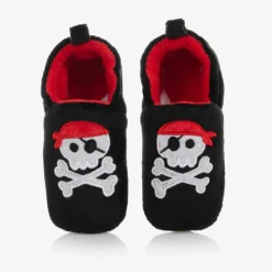 Chipmunks Baby Boys Black Pirate Slippers New