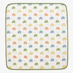 Kissy Love Baby Boys Ivory Cotton Dino Traffic Blanket (73cm) Sale
