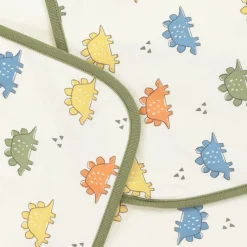Kissy Love Baby Boys Ivory Cotton Dino Traffic Blanket (73cm) Sale