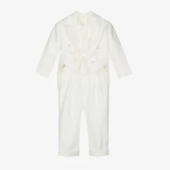 Romano Baby Boys Ivory Tuxedo Suit