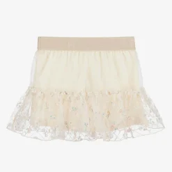AIGNER Baby Girls Ivory Embroidered Tulle Skirt Sale