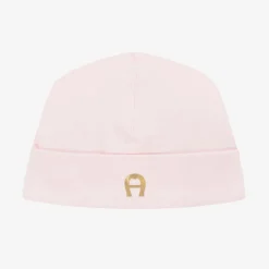 AIGNER Baby Girls Pink Pima Cotton Layette Hat Outlet