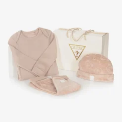 Guess Baby Girls Pink Velour Trouser Set Hot