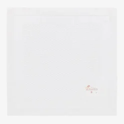 Paint My Dreams Baby Girls White Personalised Cotton Blanket (88cm)