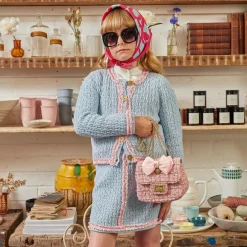 Angels Face & Pink Knitted Jacket Blue Sale