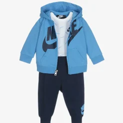 Nike Blue & White Tracksuit Set Discount