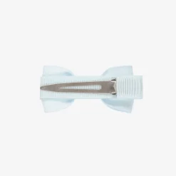 Peach Ribbons Blue Bow Hair Clip (5cm) Clearance
