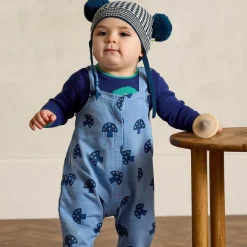 The Bonniemob Blue Organic Cotton Baby Dungarees Clearance