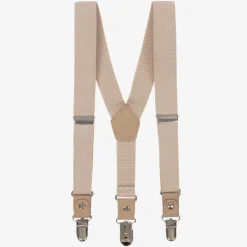 Tutto Piccolo Boys Beige Clip-On Braces Discount