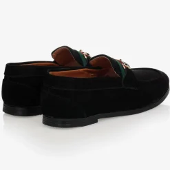 Romano Boys Black Faux Suede Horsebit Loafers Best